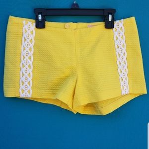 Lilly Pulitzer Sunglow Yellow Liza Shorts Size 2